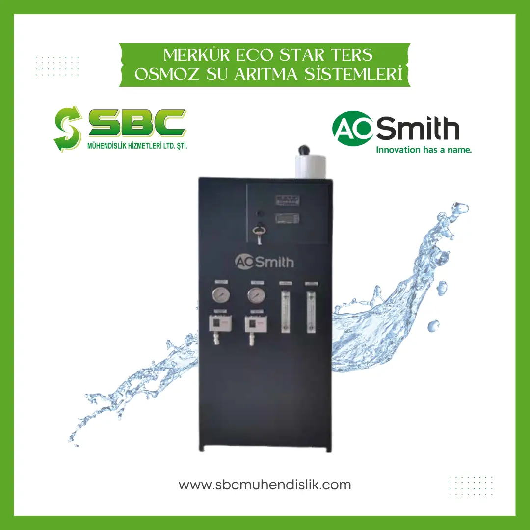 A.O. Smith Merkür EcoStar Ters Osmoz Su Arıtma Cihazı (5 m³/gün kapasiteli)